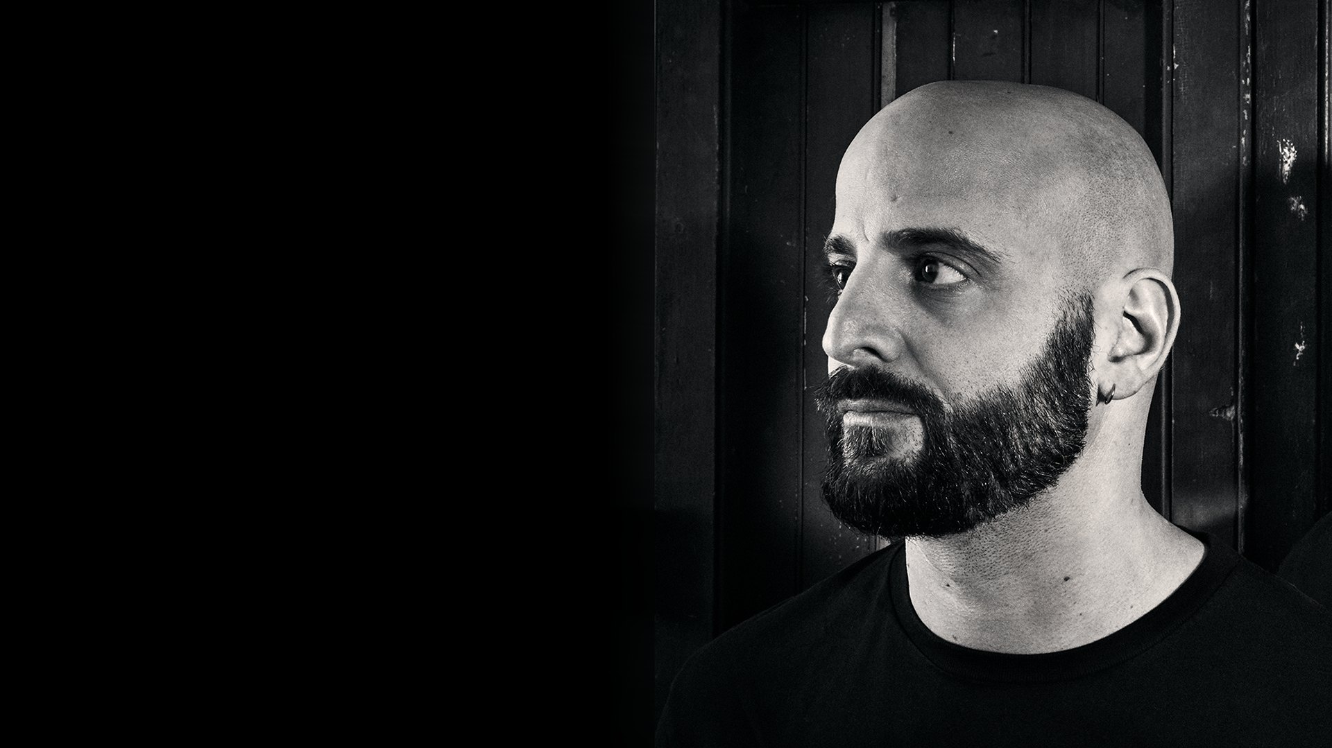 MING, black and white portrait